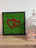 Moos Herz - Wandbild romantisch aus Moos