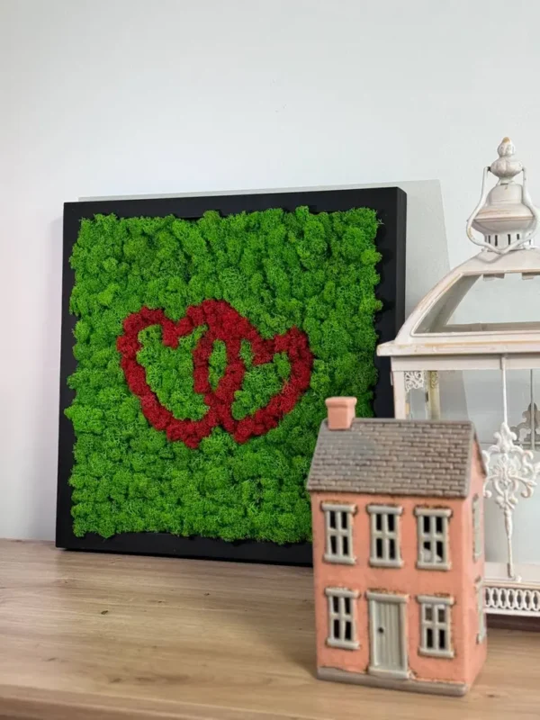 Moos Herz - Wandbild romantisch aus Moos