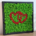 Moos Herz - Wandbild romantisch aus Moos